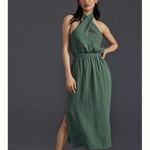 Cloth & Stone Linen Cross-Halter Maxi Dress. Size M. NWT.